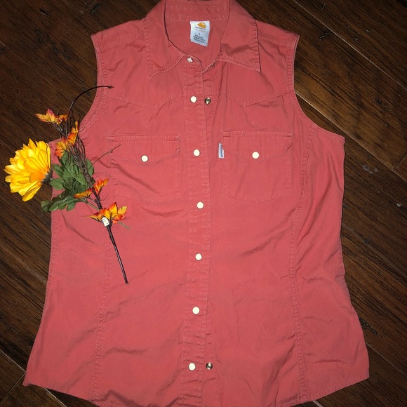 Carhartt Tops - Carhartt sleeveless button down top